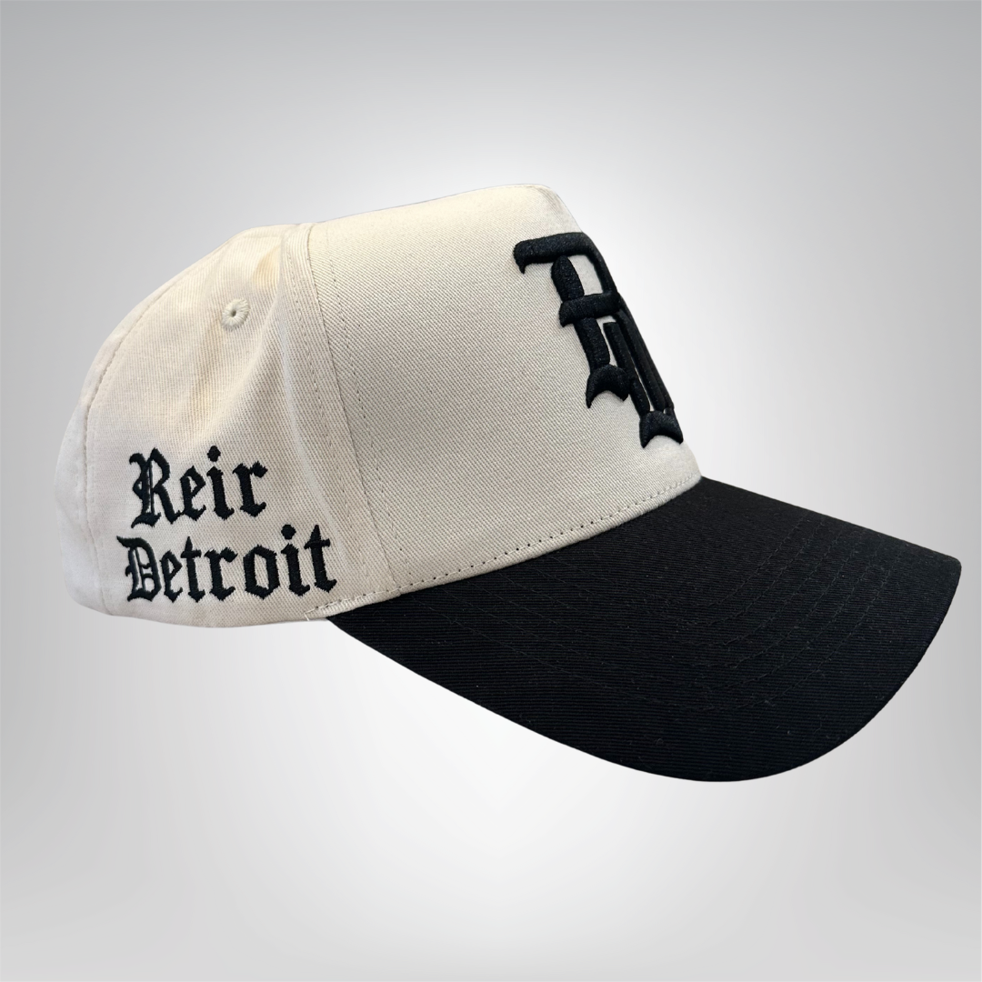REIR DETROIT BASEBALL CAP - BLACK/OFFWHITE